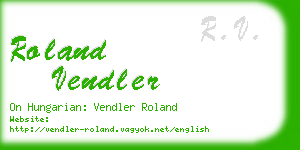 roland vendler business card